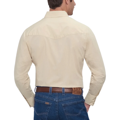 Ely & Walker Men's Long Sleeve Solid Light Brown Shirt