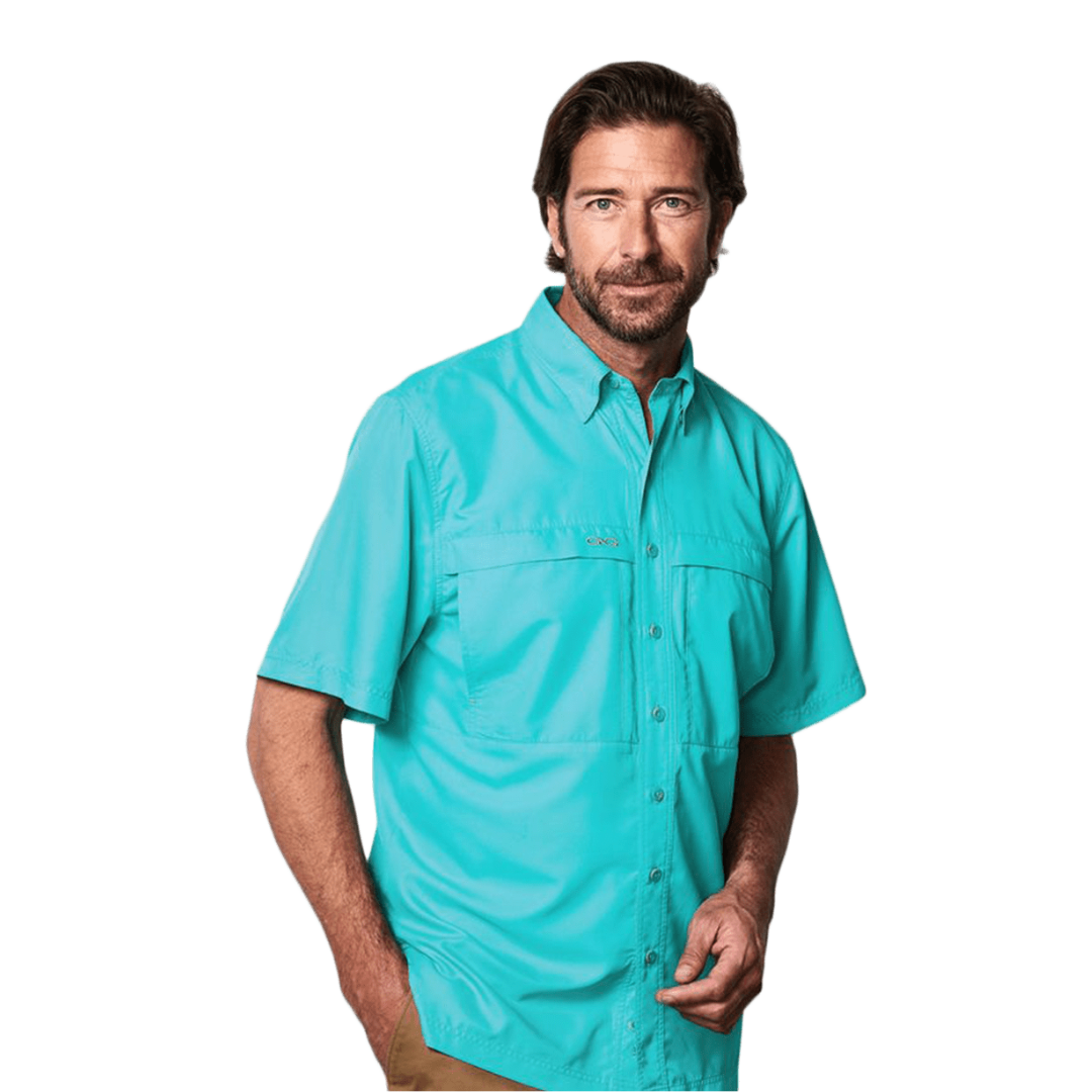 Gameguard Men's Short Sleeve Caribbean Turquoise Shirt