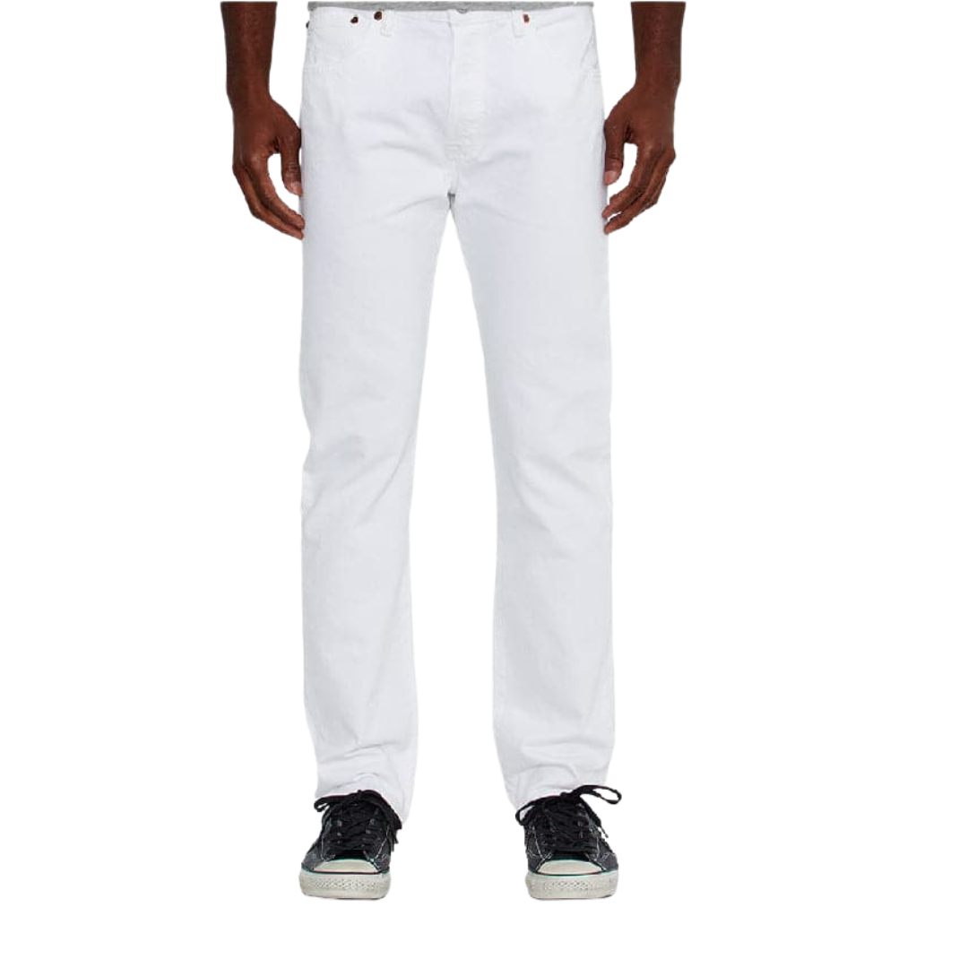 Levi Strauss Men's 501 Original Mid Regular Fit Straight White Jeans