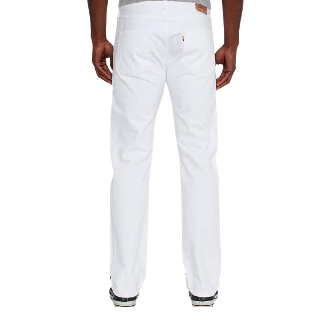 Levi Strauss Men's 501 Original Mid Regular Fit Straight White Jeans