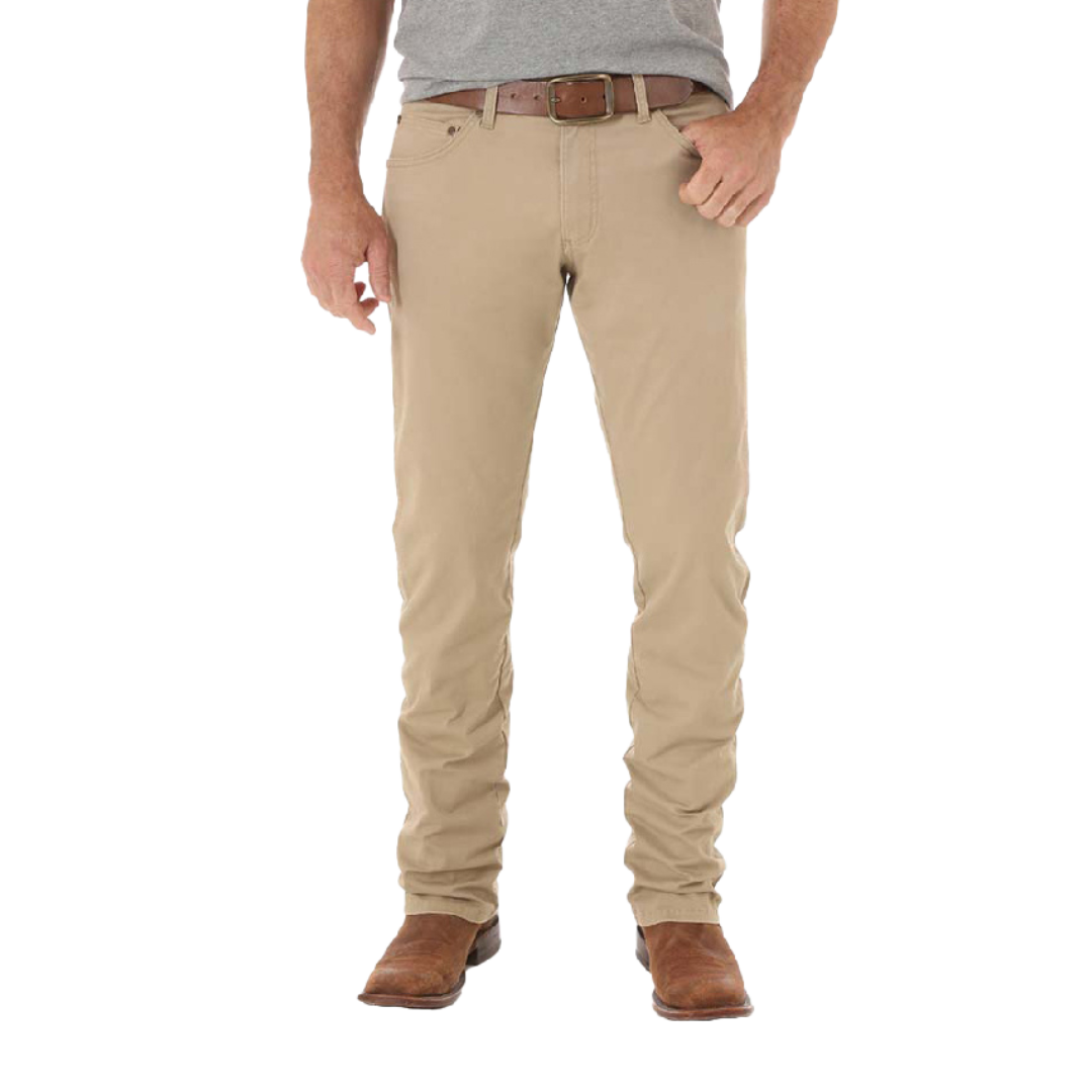 Wrangler Men's Retro Slim Stretch Straight Light Brown Jeans