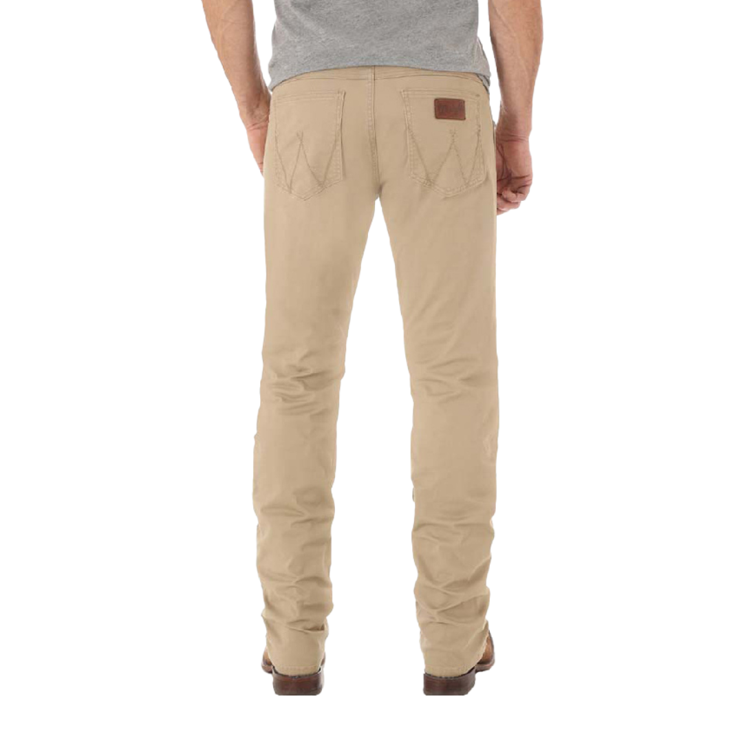 Wrangler Men's Retro Slim Stretch Straight Light Brown Jeans