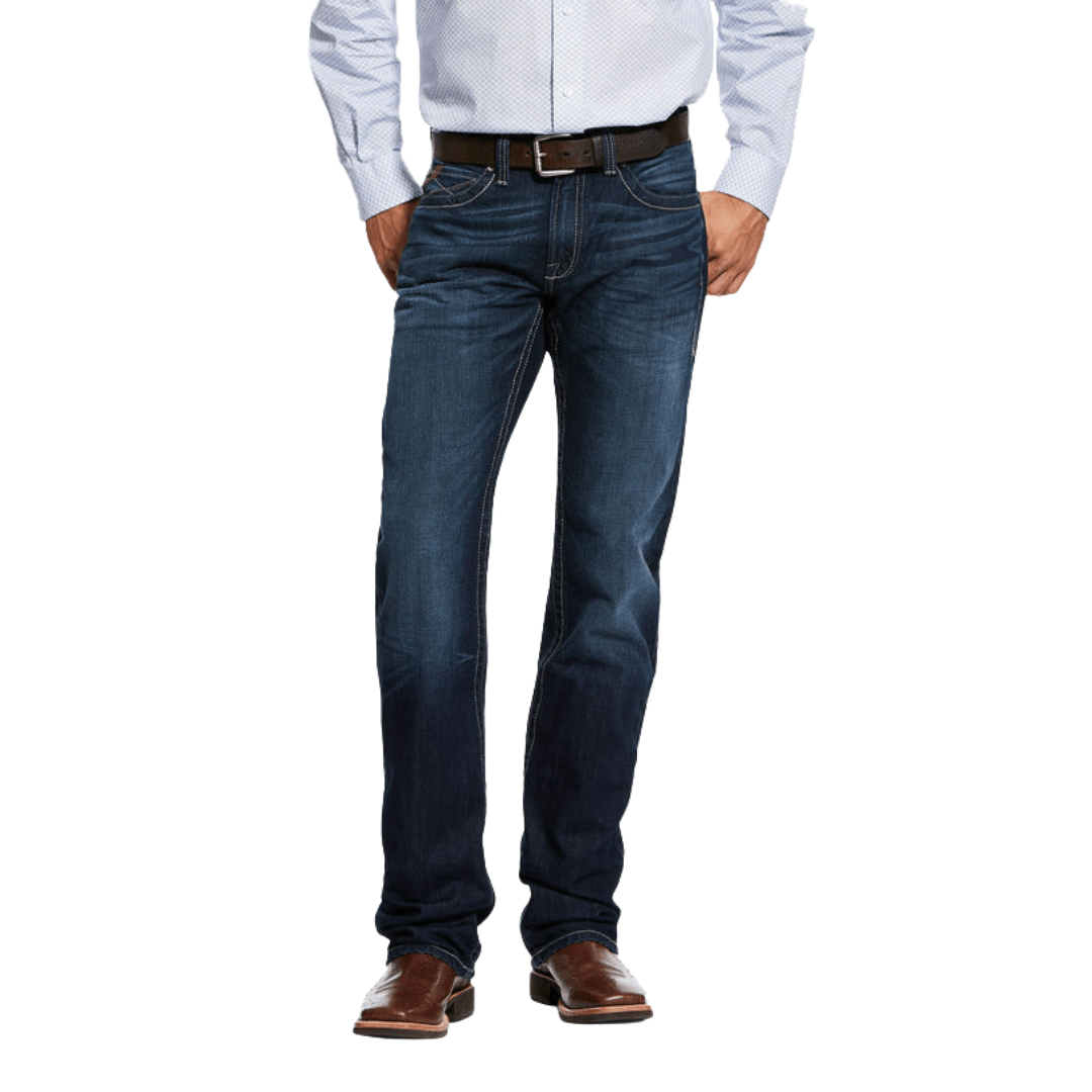 Ariat Men's Robbie Slim Straight State Blue Jeans