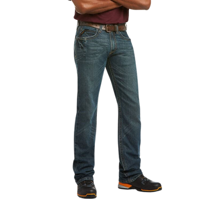 Ariat Men's M5 Rebar Slim Durastretch Stackable Straight Blue Jeans