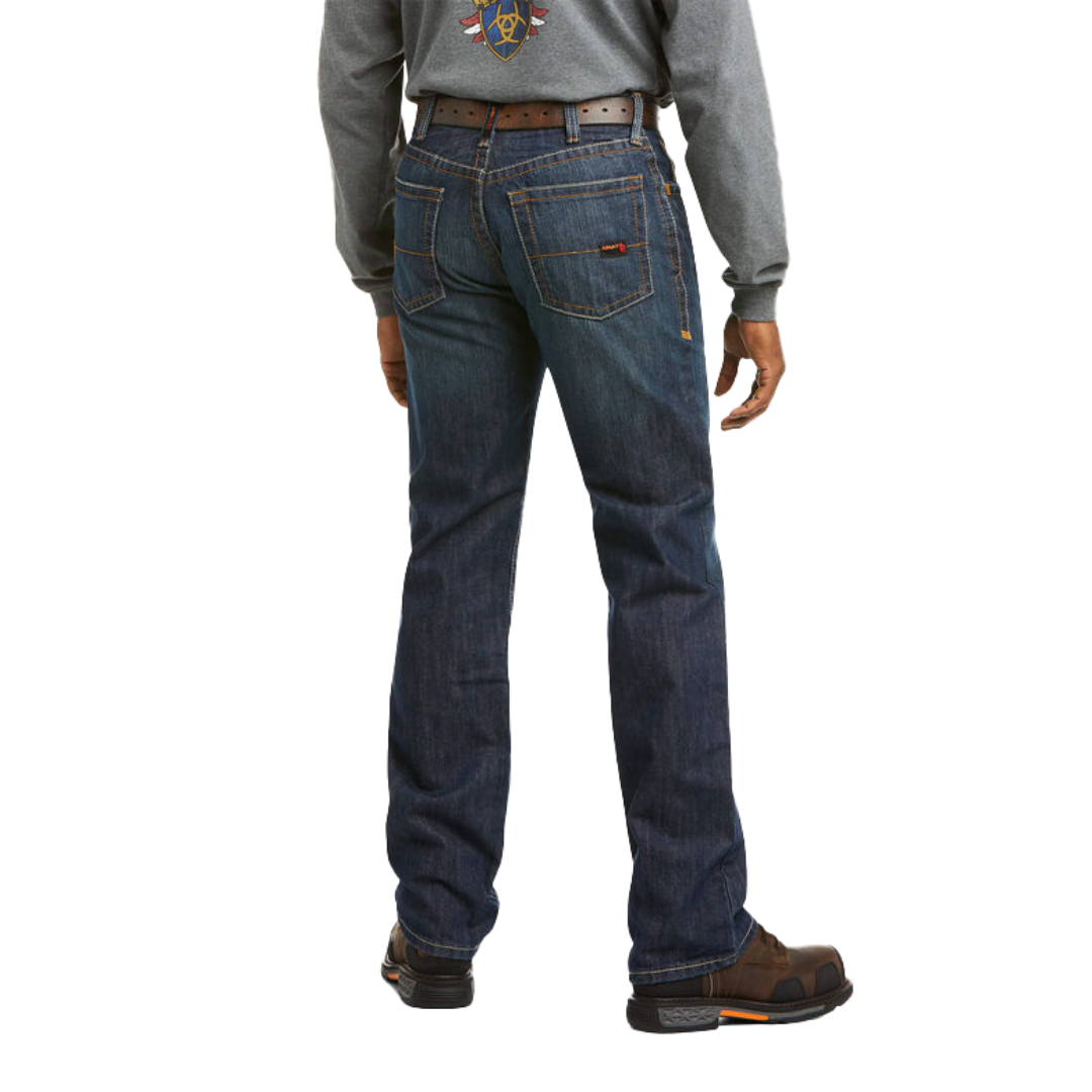 Ariat Men's Flame Low Rise Relaxed Boot Cut Blue Jeans