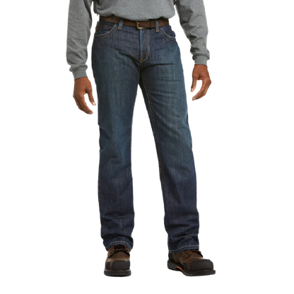 Ariat Men's Flame Low Rise Relaxed Boot Cut Blue Jeans