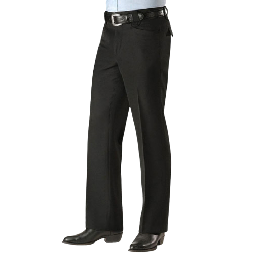 Circle S Men's Dress Solid Black Pants