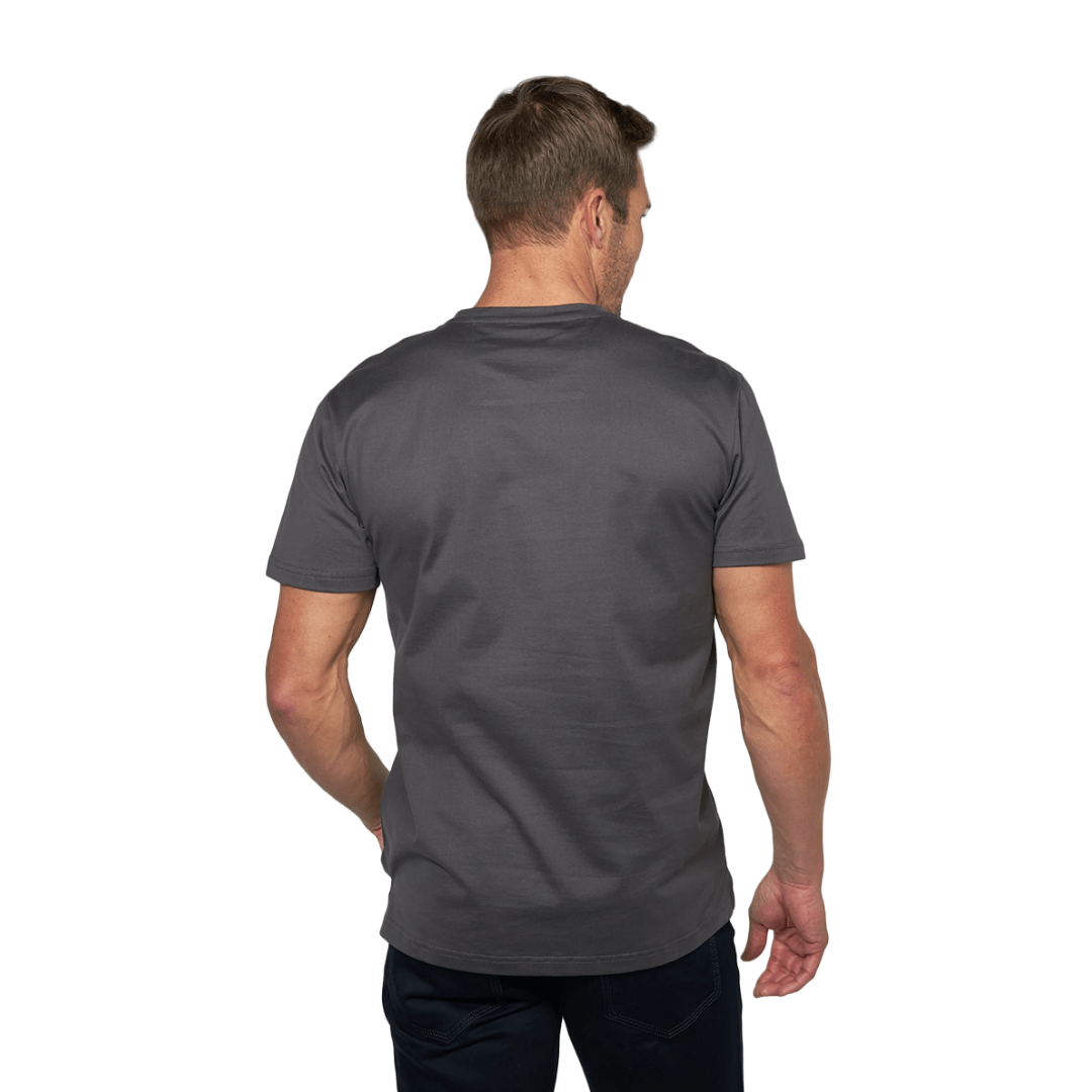 Platini Men's Relaxed Fit Skull Graphic Grey Tee Shirt