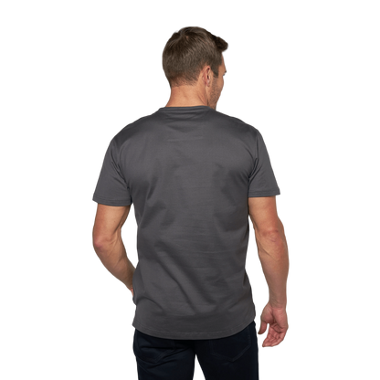 Platini Men's Relaxed Fit Skull Graphic Grey Tee Shirt