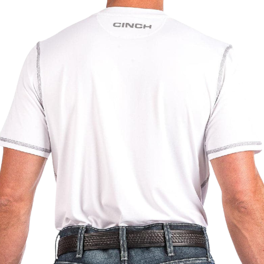 Cinch Men's Athletic Tech Under White Tee Shirt