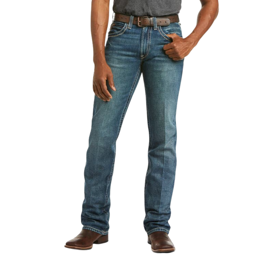 Ariat Men's M5 Slim Boundary Stackable Straight Blue Jeans