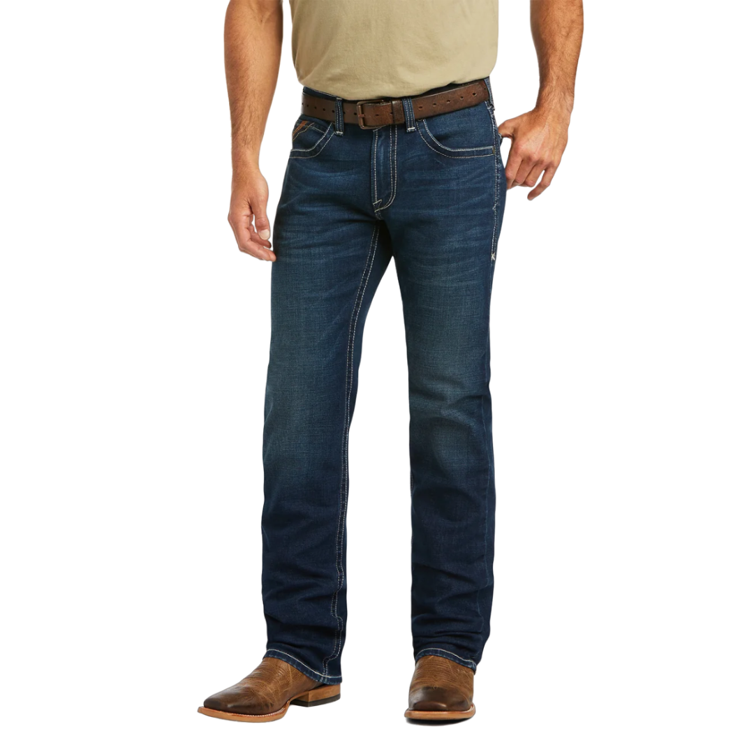 Ariat Men's Straight Solid Blue Jeans