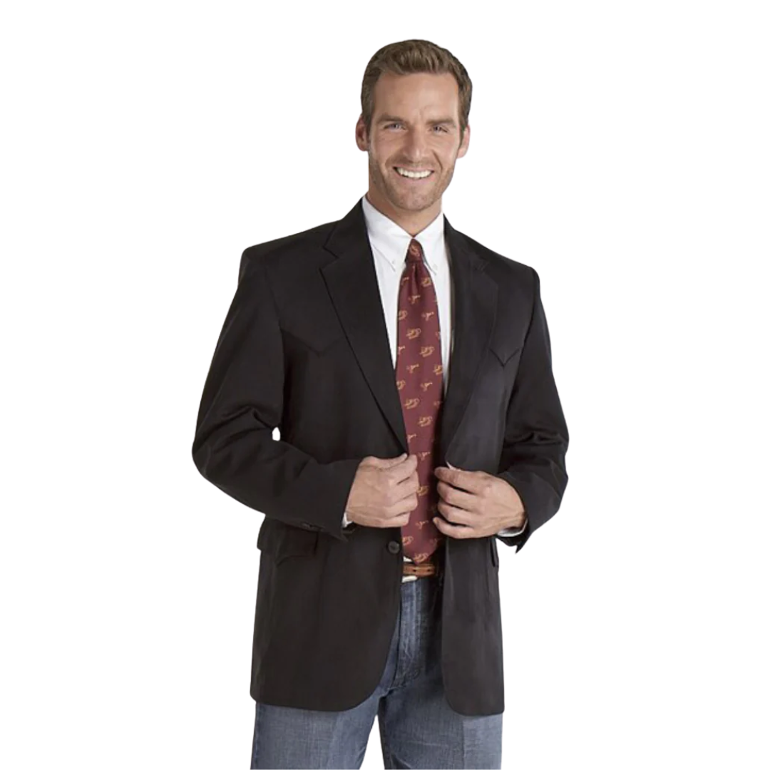 Sidran Men's Houston Microsuede Black Coat - Big & Tall
