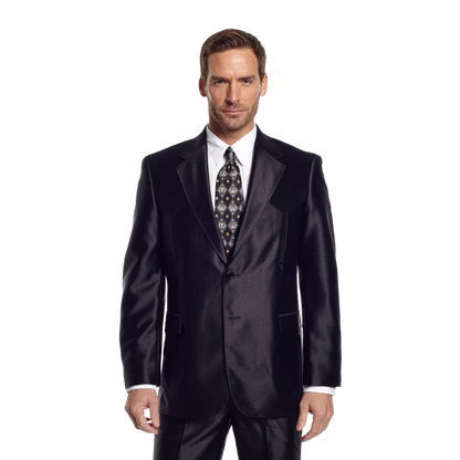 Sidran Men's Swedish Knit Boise Sport Black Coat - Big & Tall