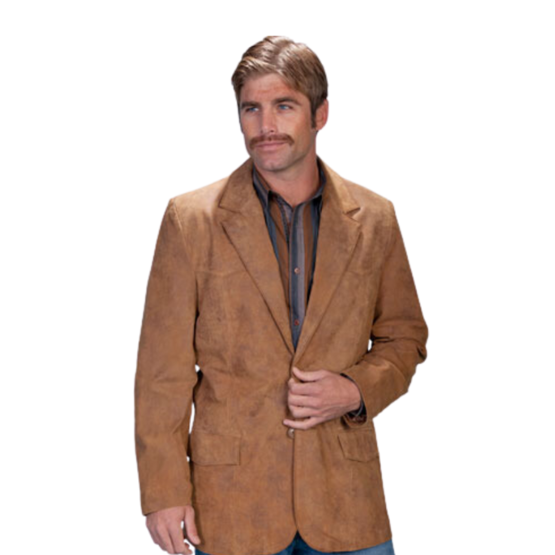 Scully Leather Men's Western Blazer Light Brown Suit