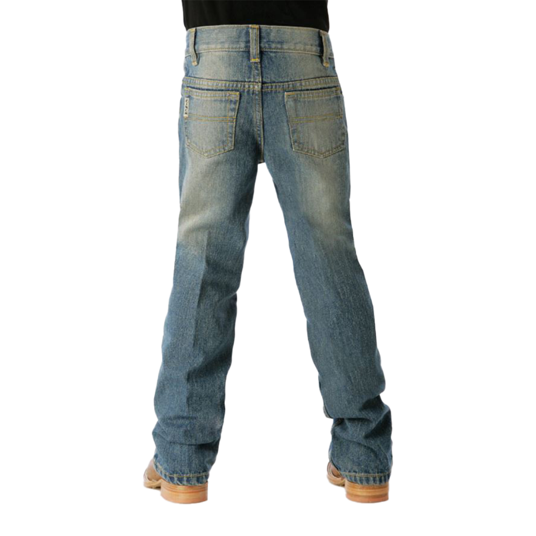 Cinch Youth Boy's Low Rise Medium Stonewash Blue Jeans