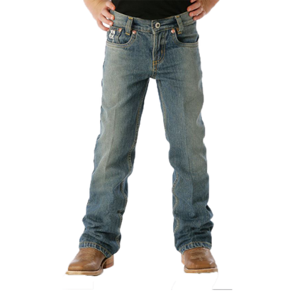Cinch Youth Boy's Low Rise Medium Stonewash Blue Jeans