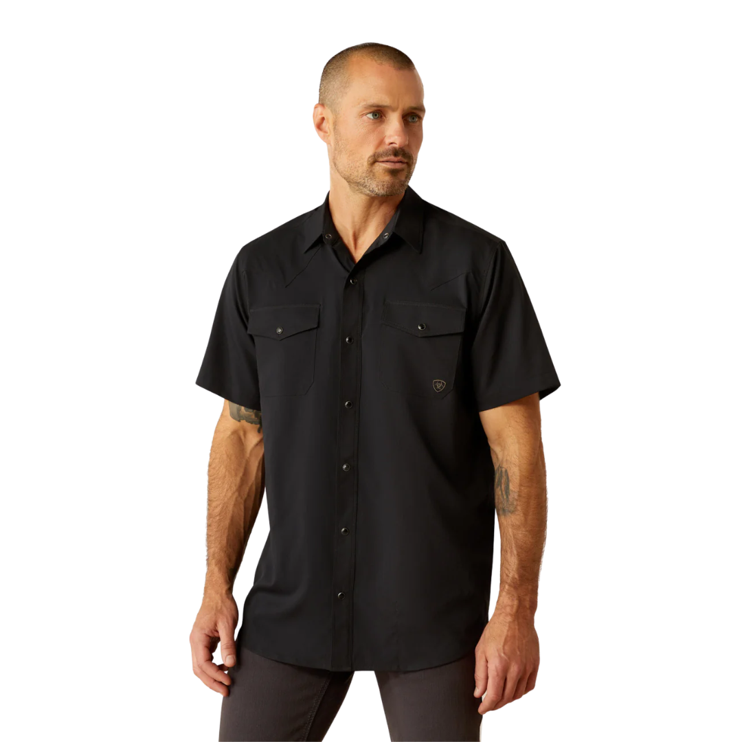 Ariat Men's VentTEK Fitted Black Shirt