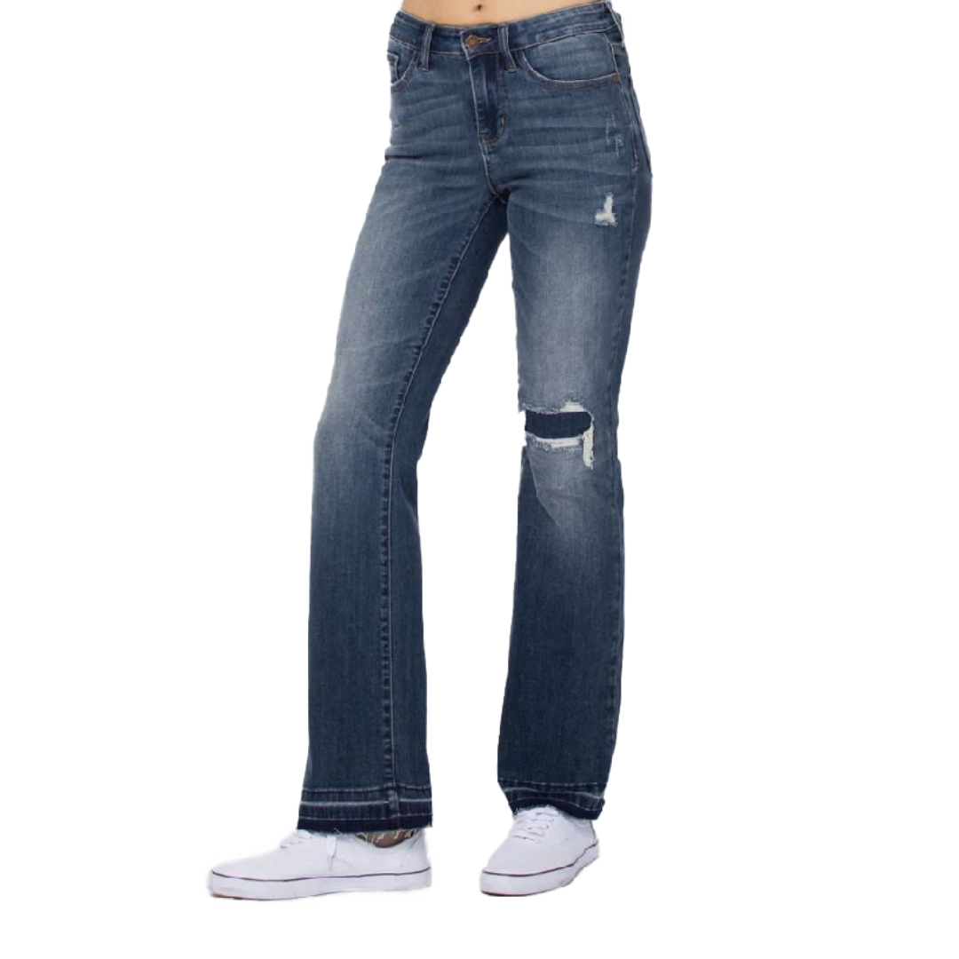 Judy Blue Women's Mid Rise Dark Wash Jeans
