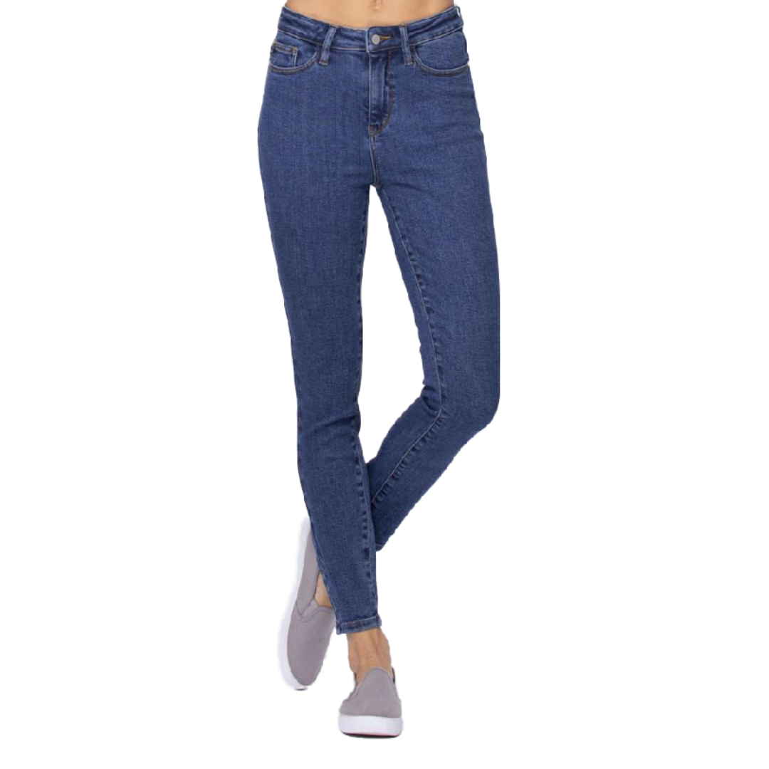 Judy Blue Women's Stone Wash Skinny Blue Jeans