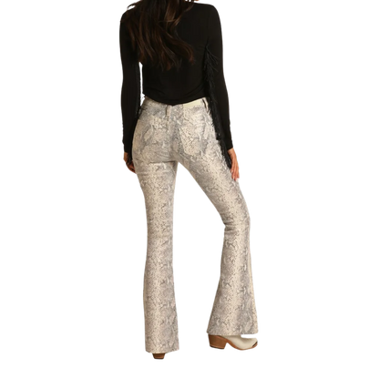 Panhandle Slim Women's Snake High Rise Flare Light Brown Jeans