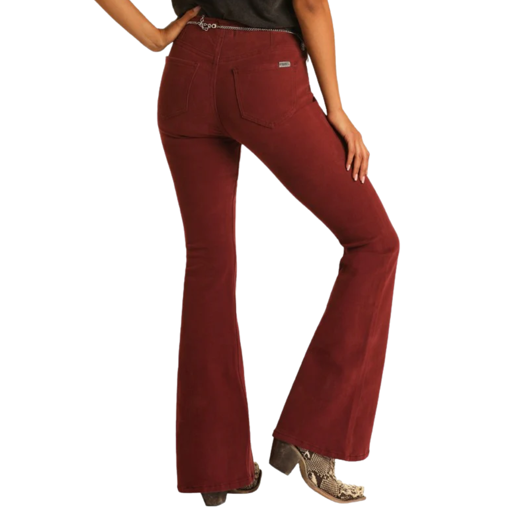Panhandle Slim Women's Denim Bargain Bell High Rise Red Jeans