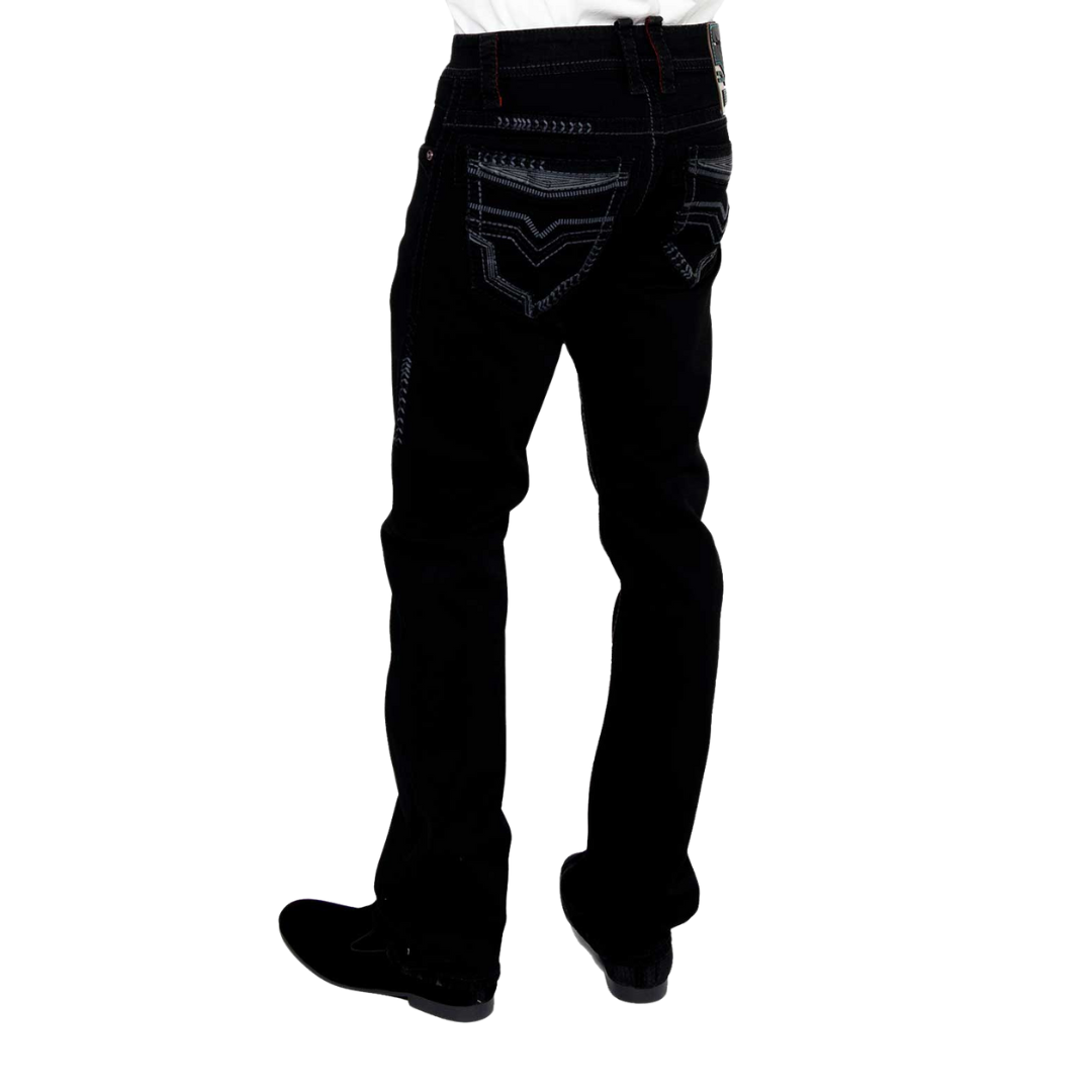 Platini Men's Holt Dark Wash Black Jeans