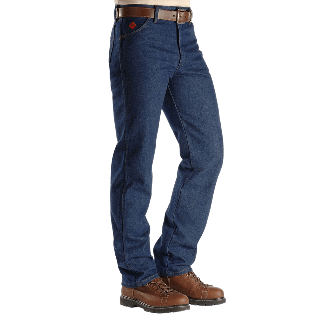 Wrangler Men's Flame Resistant Original Blue Jeans