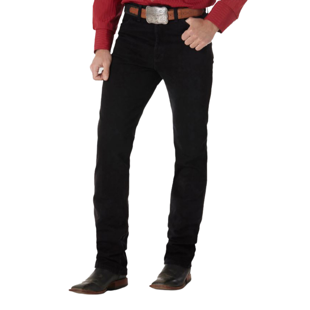 Wrangler Men's Cowboy Cut Silver Edition Slim Black Jeans