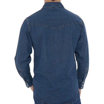 Ely & Walker Men's Classic Denim Blue Shirt