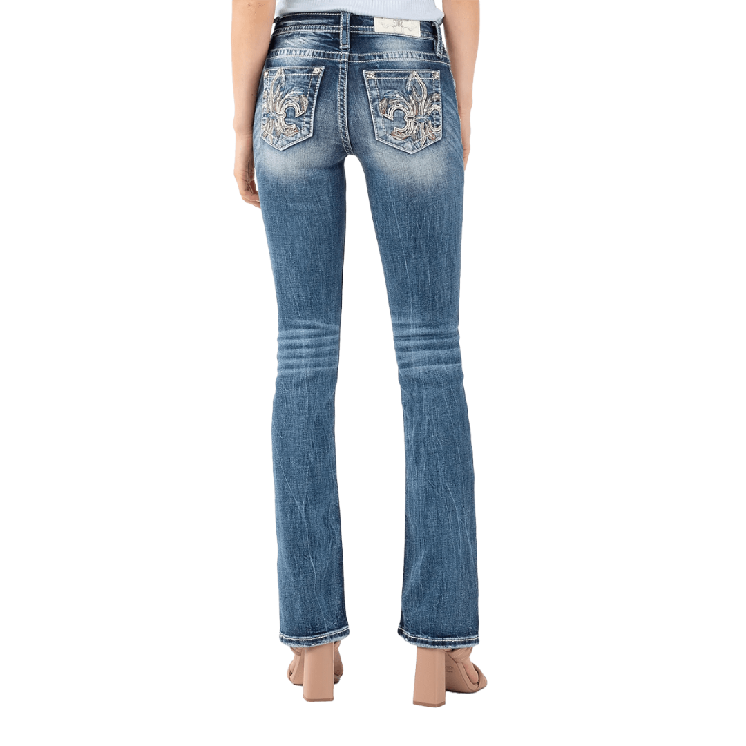 Miss Me Women's Chloe Boot Turquoise Jeans