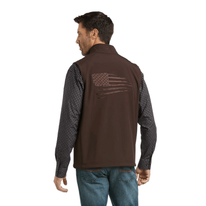 Ariat Men's Logo 2.0 Patriot Bean Concealed Carry Coffee Vest