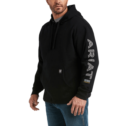 Ariat Men's Rebar Roughneck Pullover Black Hoodie