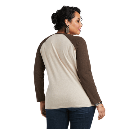 Ariat Women's Real Graphic Long Sleeve Brown Tee Shirt