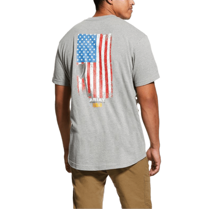Ariat Men's Rebar America Great Graphic Grey Tee Shirt