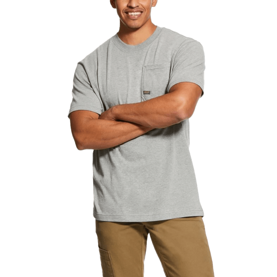 Ariat Men's Rebar America Great Graphic Grey Tee Shirt