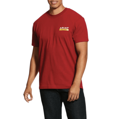 Ariat Men's Rebar Cotton Strong Roughneck Red Tee Shirt
