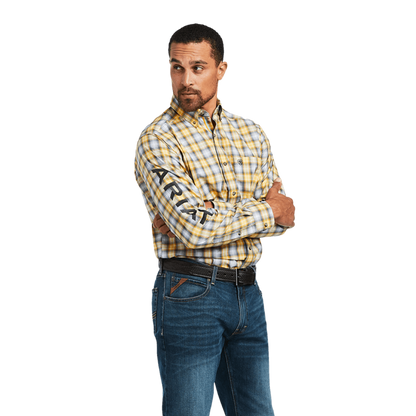 Ariat Men's Pro Series Team Olen Classic Yellow Shirt
