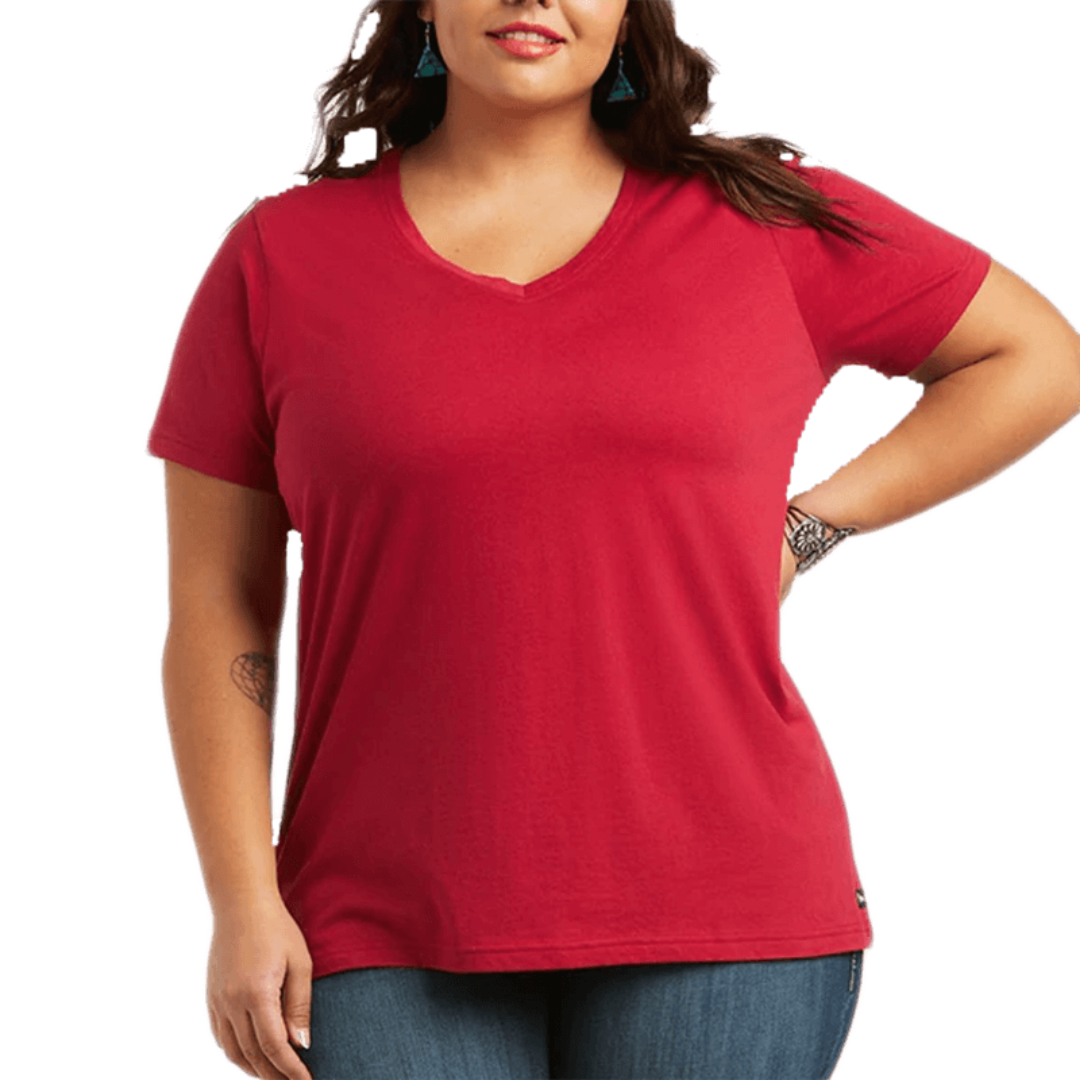 Ariat Women's Element Bud Short Sleeve Red Tee Shirt