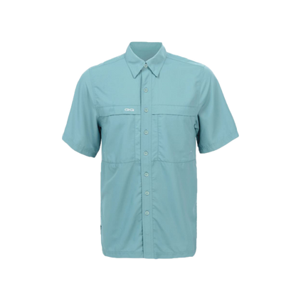 Gameguard Men's Sea Glass Microfiber Blue Shirt - Extra Big