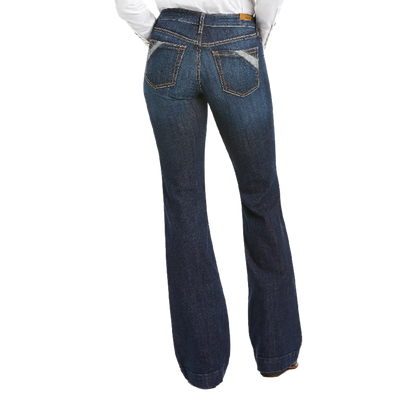 Ariat Women's Trouser Rise Mia Wide Blue Jeans