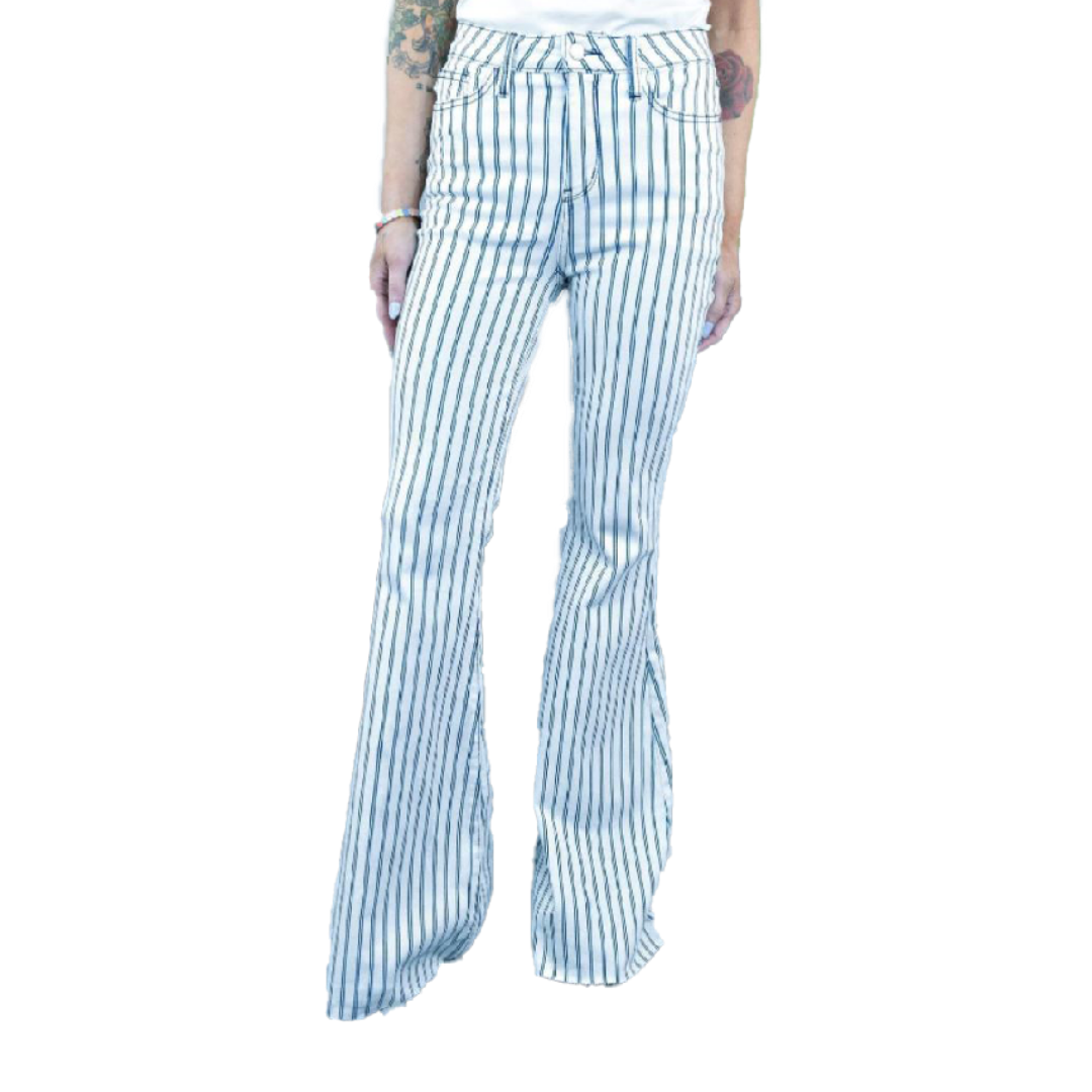 Judy Women's High Waisted Super Flare Blue Jeans