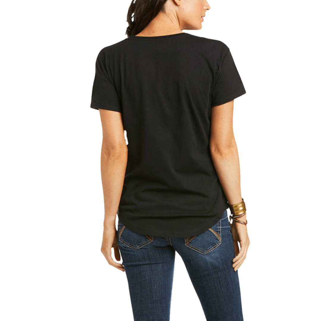 Ariat Women's Viva Mexico Logo Black Tee Shirt