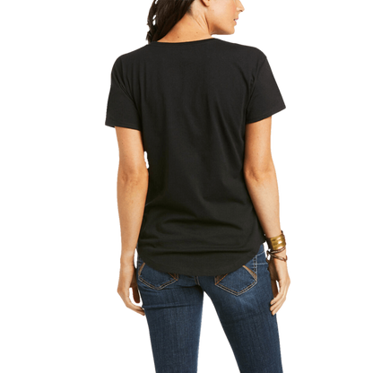 Ariat Women's Viva Mexico Logo Black Tee Shirt