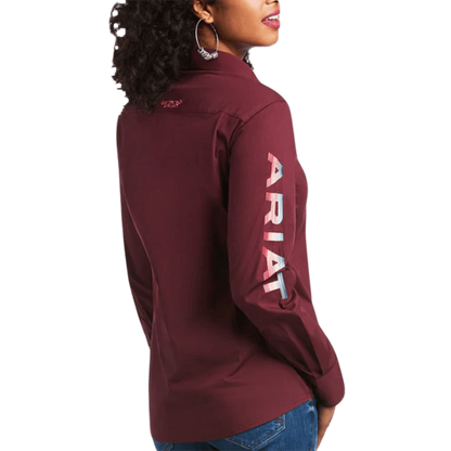 Ariat Women's Team Kirby Stretch Red Shirt