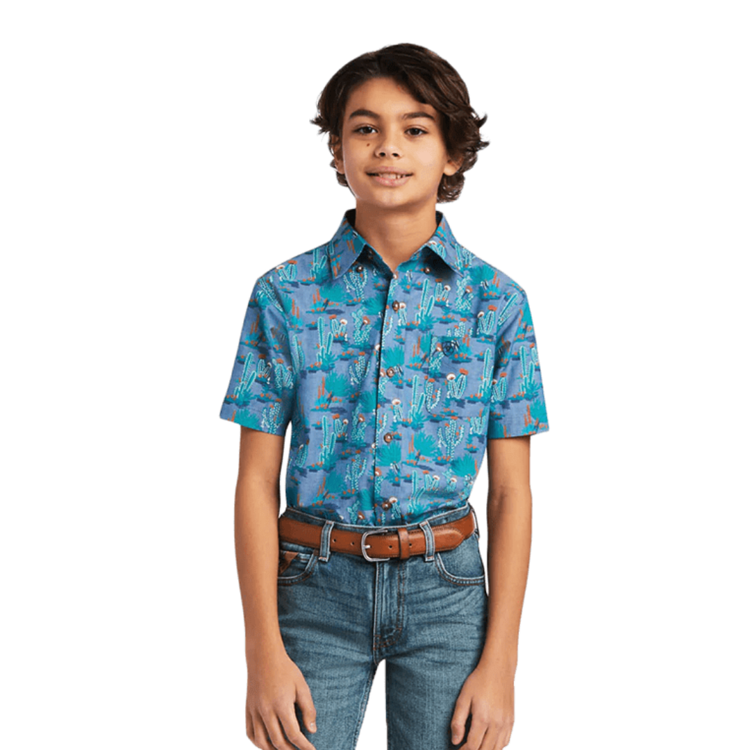 Ariat Youth Boy's Daxton Classic Mint Shirt