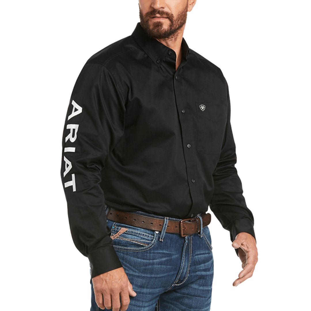 Ariat Men's Team Logo Twill Black Shirt - 3X