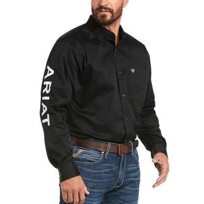 Ariat Men's Team Logo Twill Black Shirt - 3X
