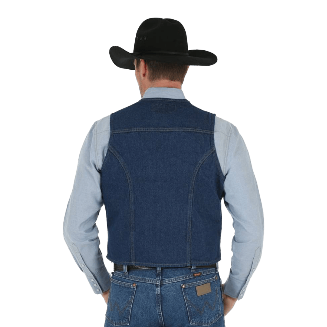 Wrangler Men's Unlined Denim Blue Vest