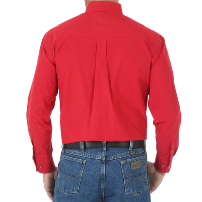 Wrangler Men's George Strait Solid Red Shirt
